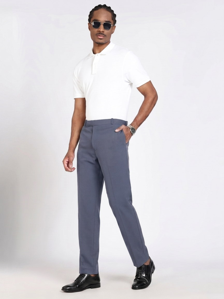 Formal Barbie Fabric Dark Slate Blue Trouser
