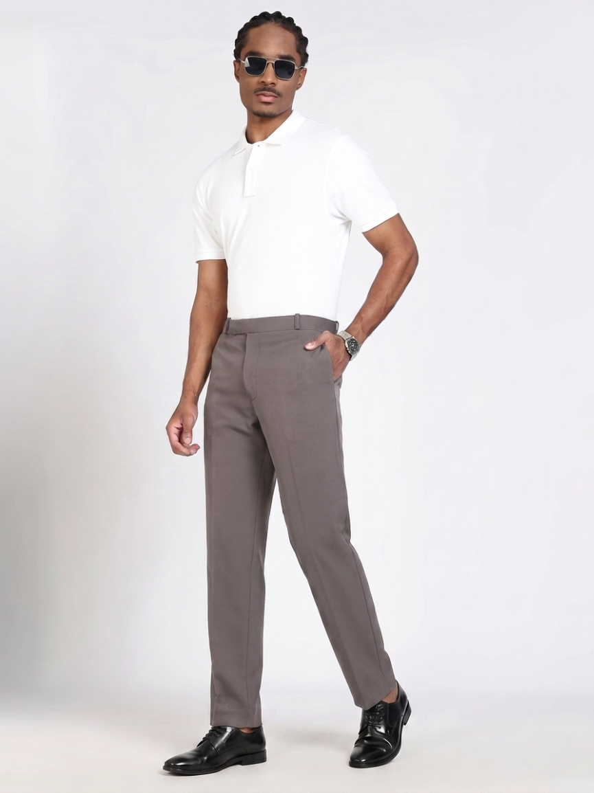 Formal Barbie Fabric Taupe Grey Trouser