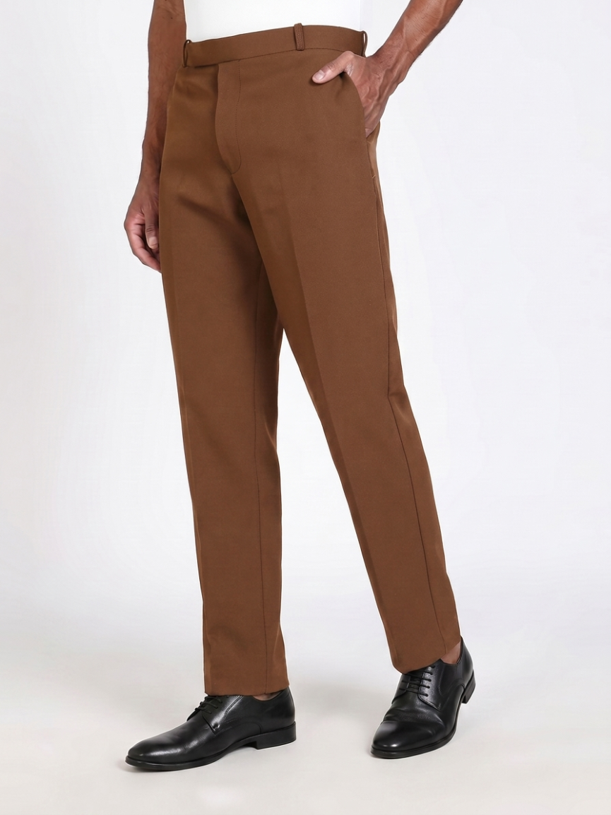 Formal Barbie Fabric Caramel  Brown Trouser