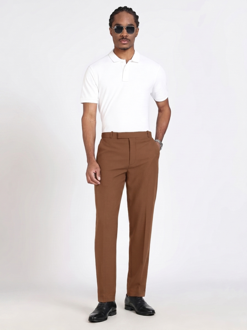 Formal Barbie Fabric Caramel  Brown Trouser