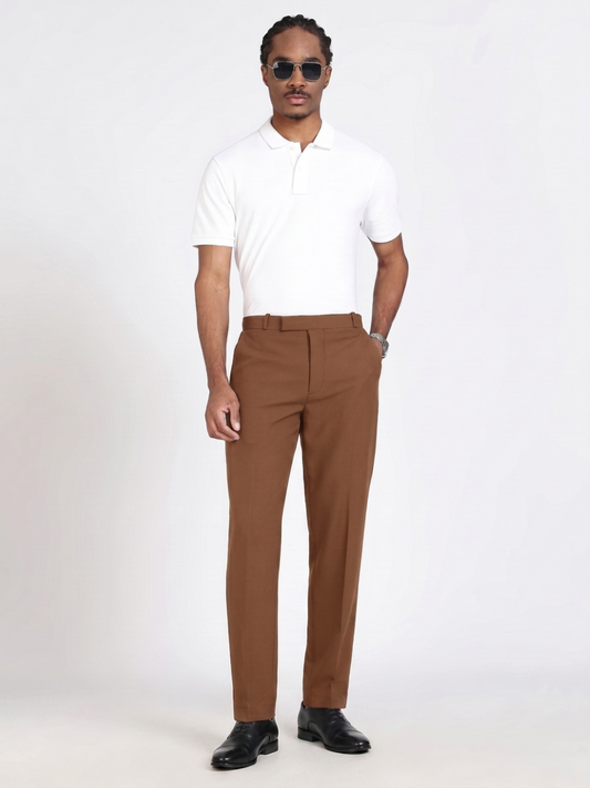 Formal Barbie Fabric Caramel  Brown Trouser