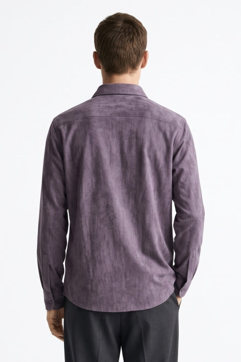 Purple Distressed Texture Shirt
