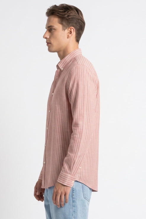 Pink Stripe Regular Fit Shirt