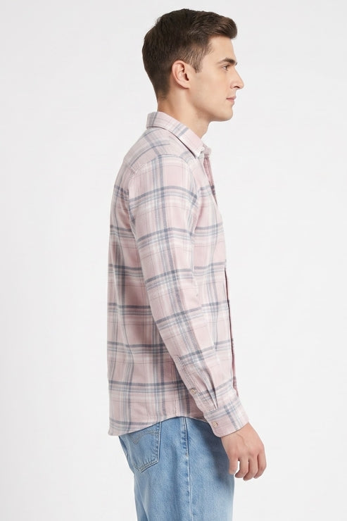 Pink Checks Regular Fit Shirt