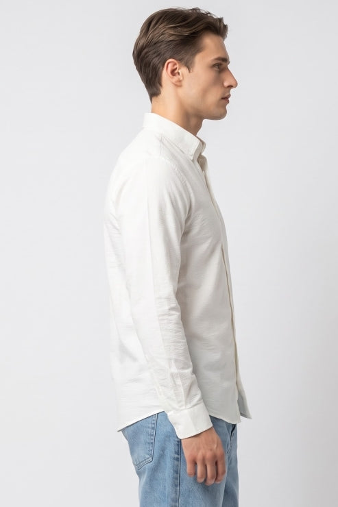White Regular Fit Shirt