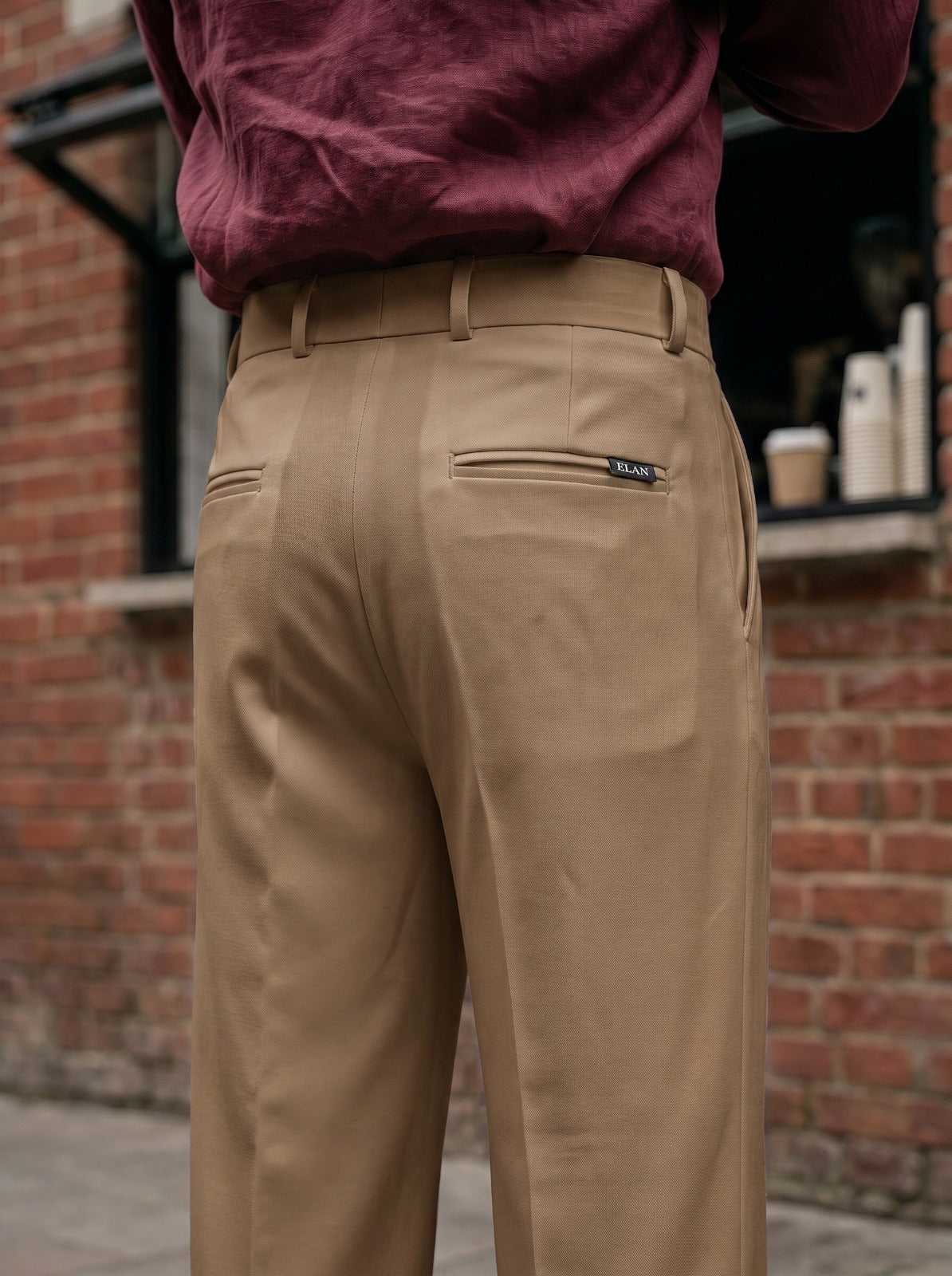 Mushroom Brown Korean Loose Fit Pants