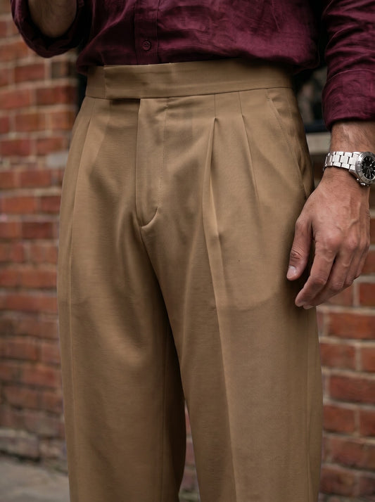 Mushroom Brown Korean Loose Fit Pants