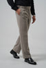 Pleated Dark Grey Gurkha Straight fit Trousers
