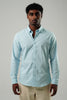 Sky Blue Poly Lycra Regular Fit Shirt