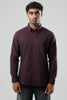 Chocolate Brown Poly Lycra Regular Fit Shirt