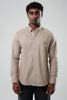 Stone Beige Poly Lycra Regular Fit Shirt