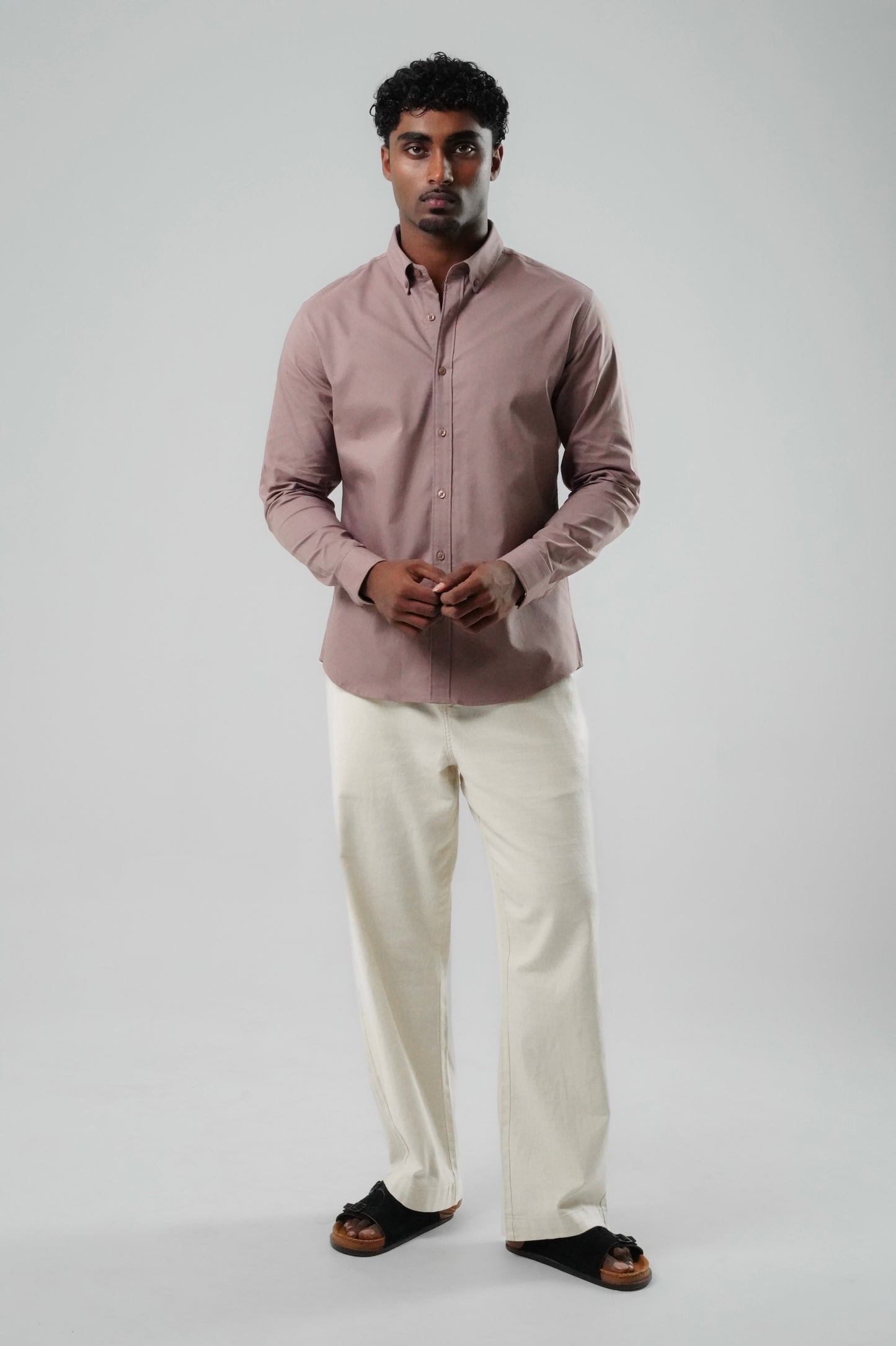 Ash Rose Poly Lycra Regular Fit Shirt
