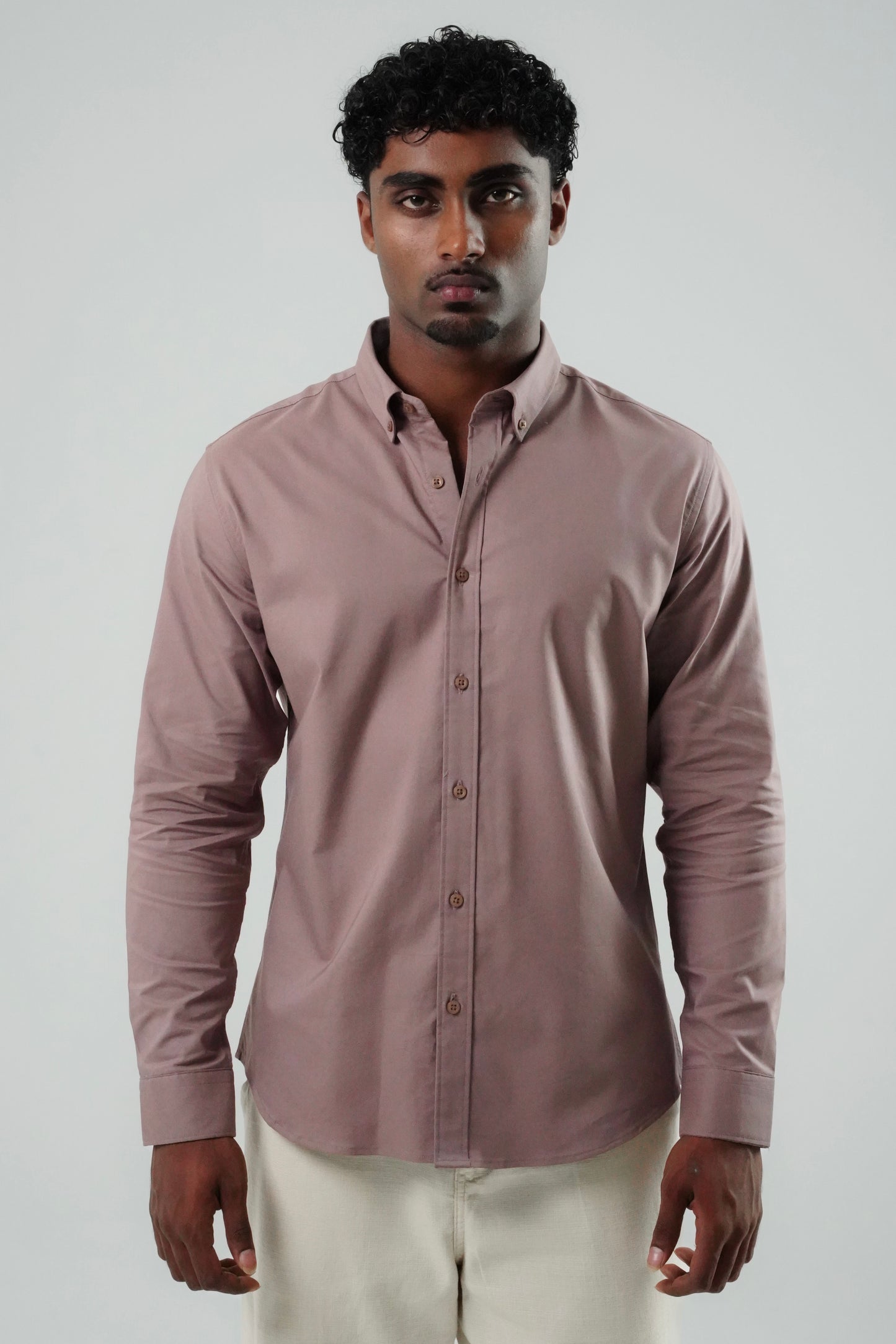 Ash Rose Poly Lycra Regular Fit Shirt