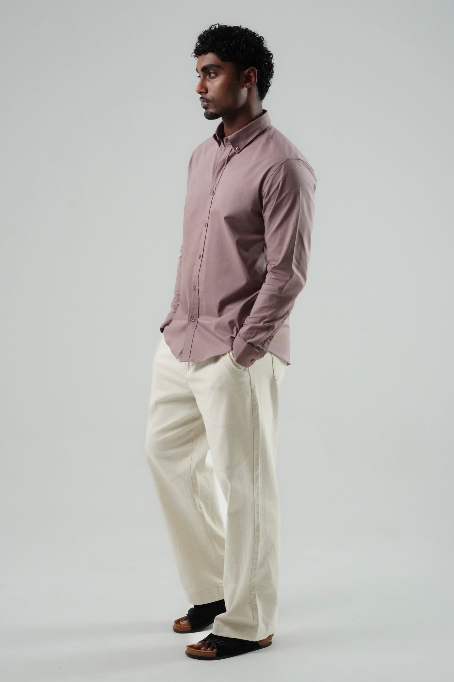 Ash Rose Poly Lycra Regular Fit Shirt