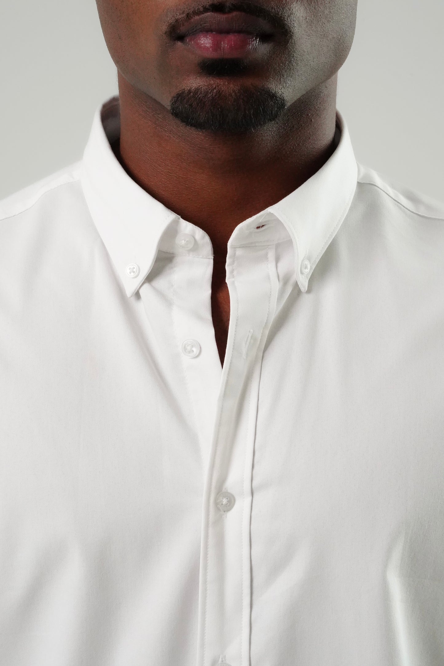 White Poly Lycra Regular Fit Shirt
