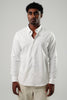 White Poly Lycra Regular Fit Shirt