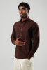 Espresso Brown Poly Lycra Regular Fit Shirt