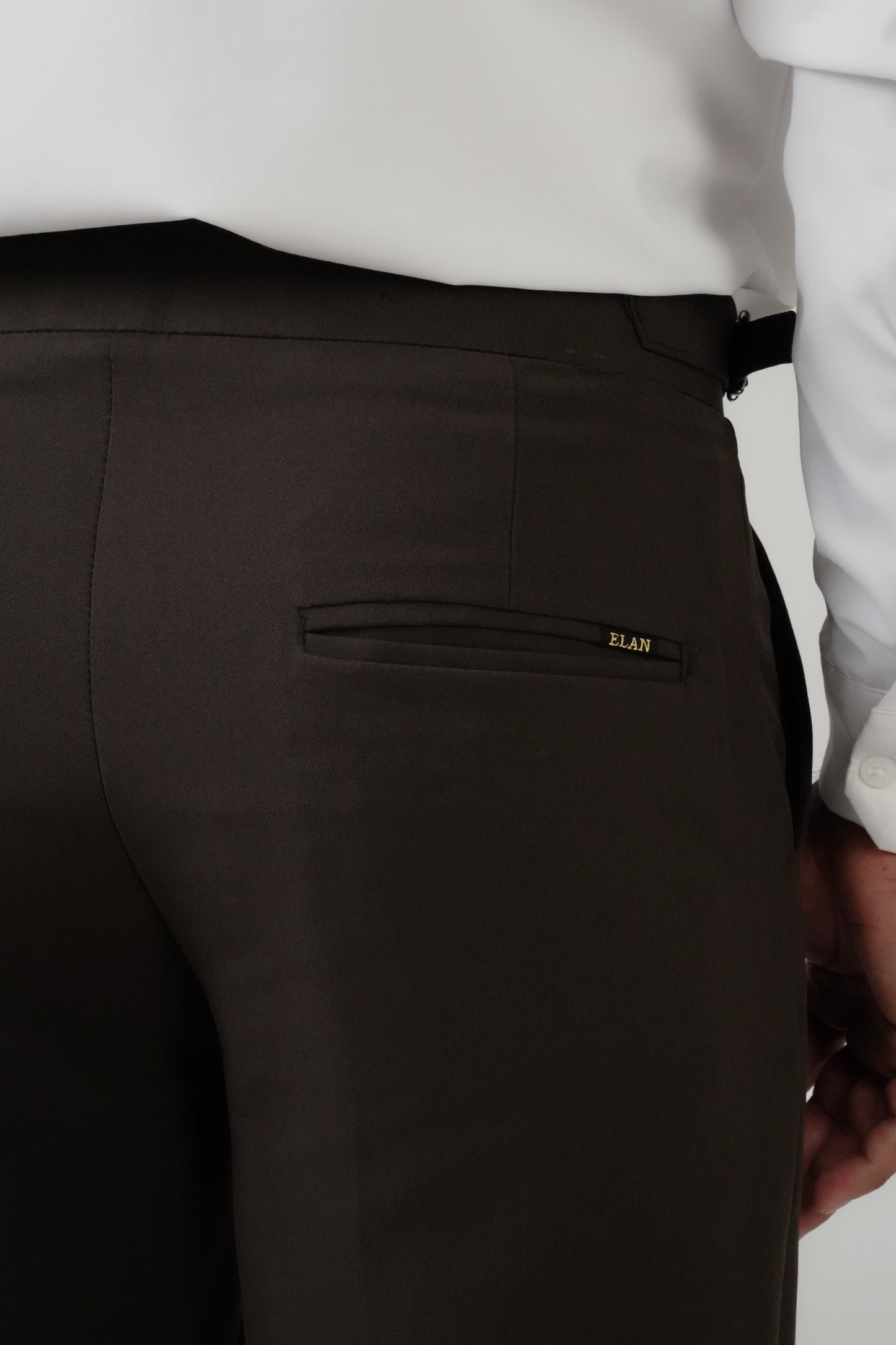 Pleated Brown Gurkha Straight fit Trousers