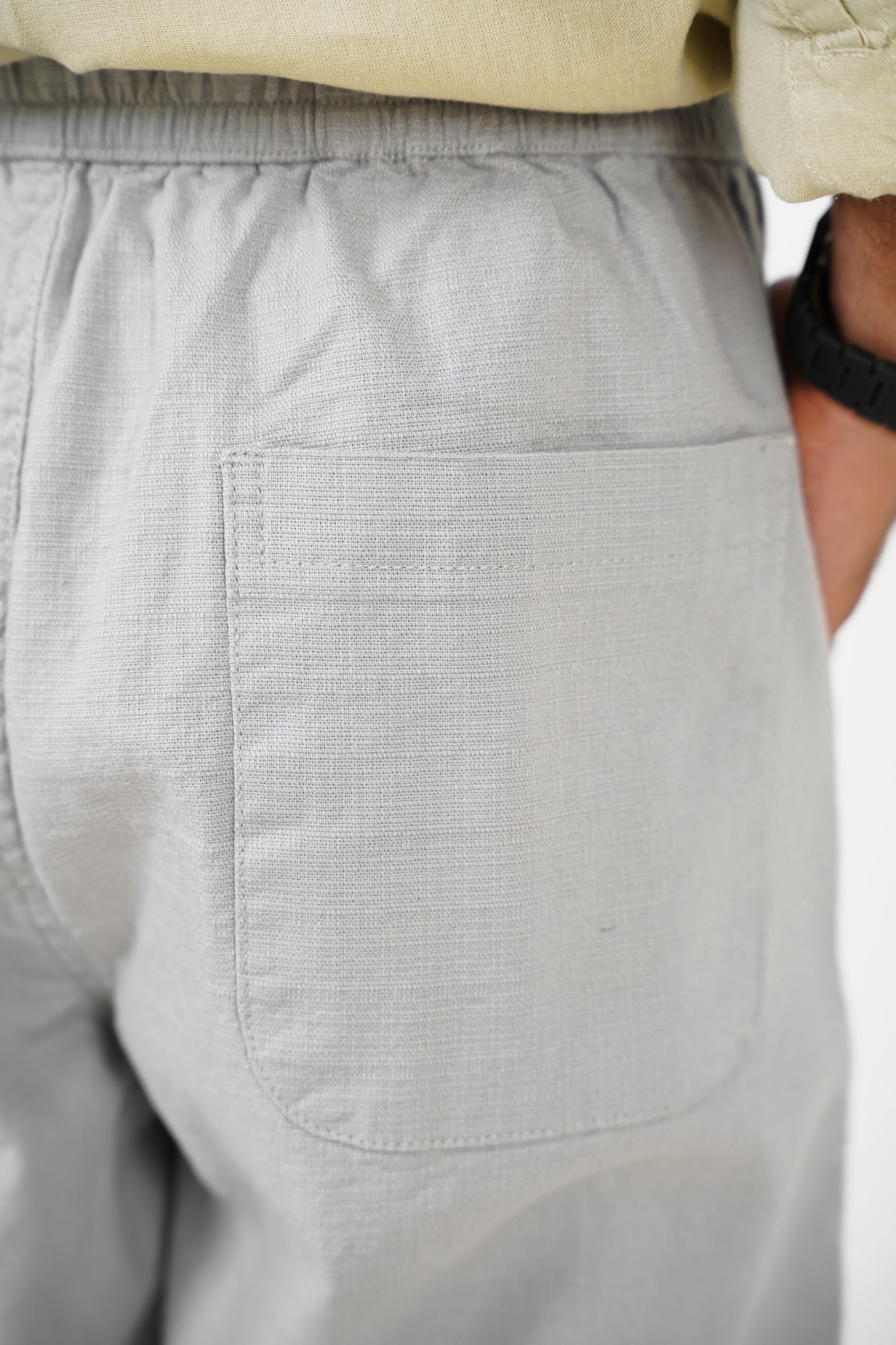 Linen Loose Fit Pant Light Grey