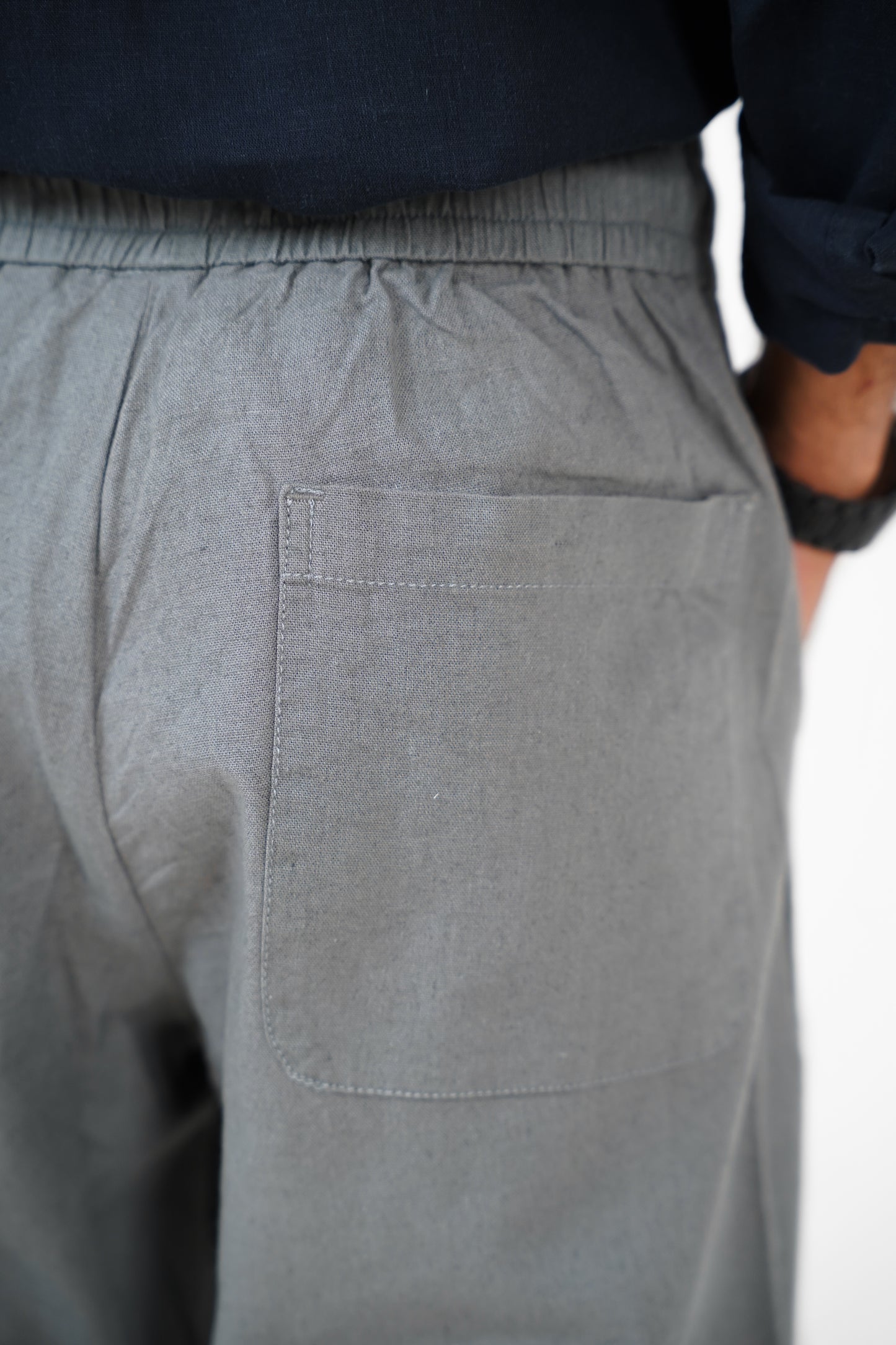 Linen Loose Fit Pant Dark Grey