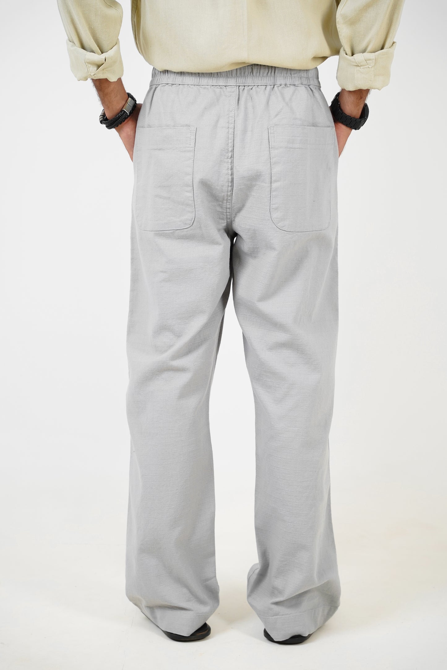 Linen Loose Fit Pant Light Grey