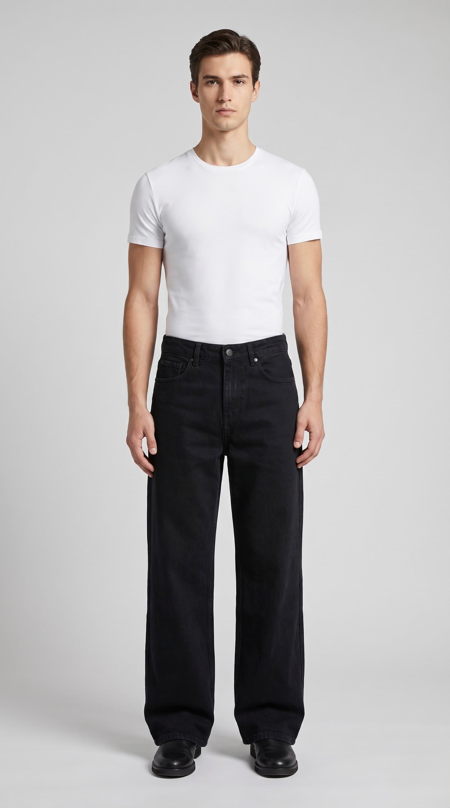 Black Wide Leg Denim