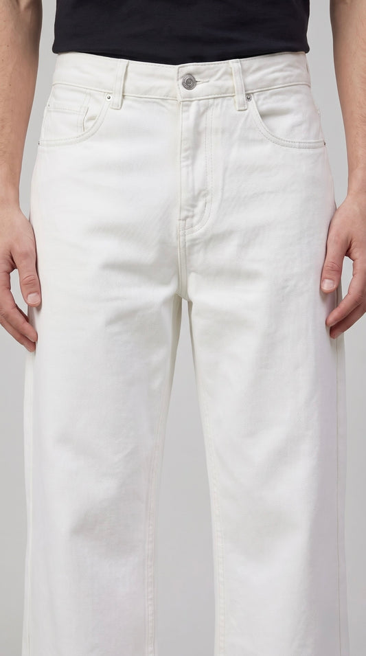 White Wide Leg Denim