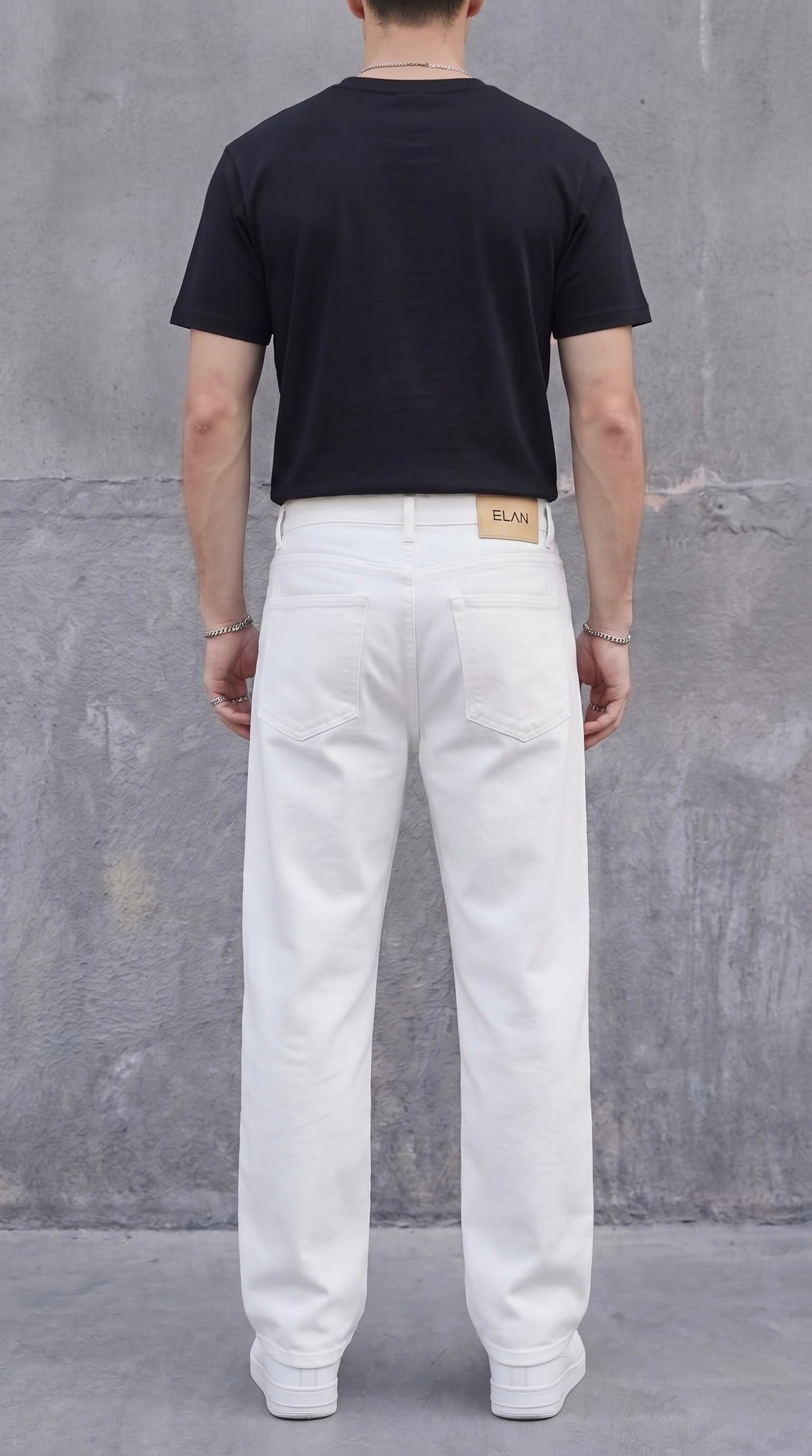 White Straight Fit Denim