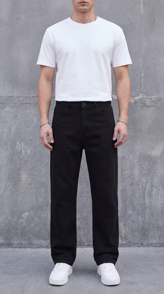 Black Straight Fit Denim