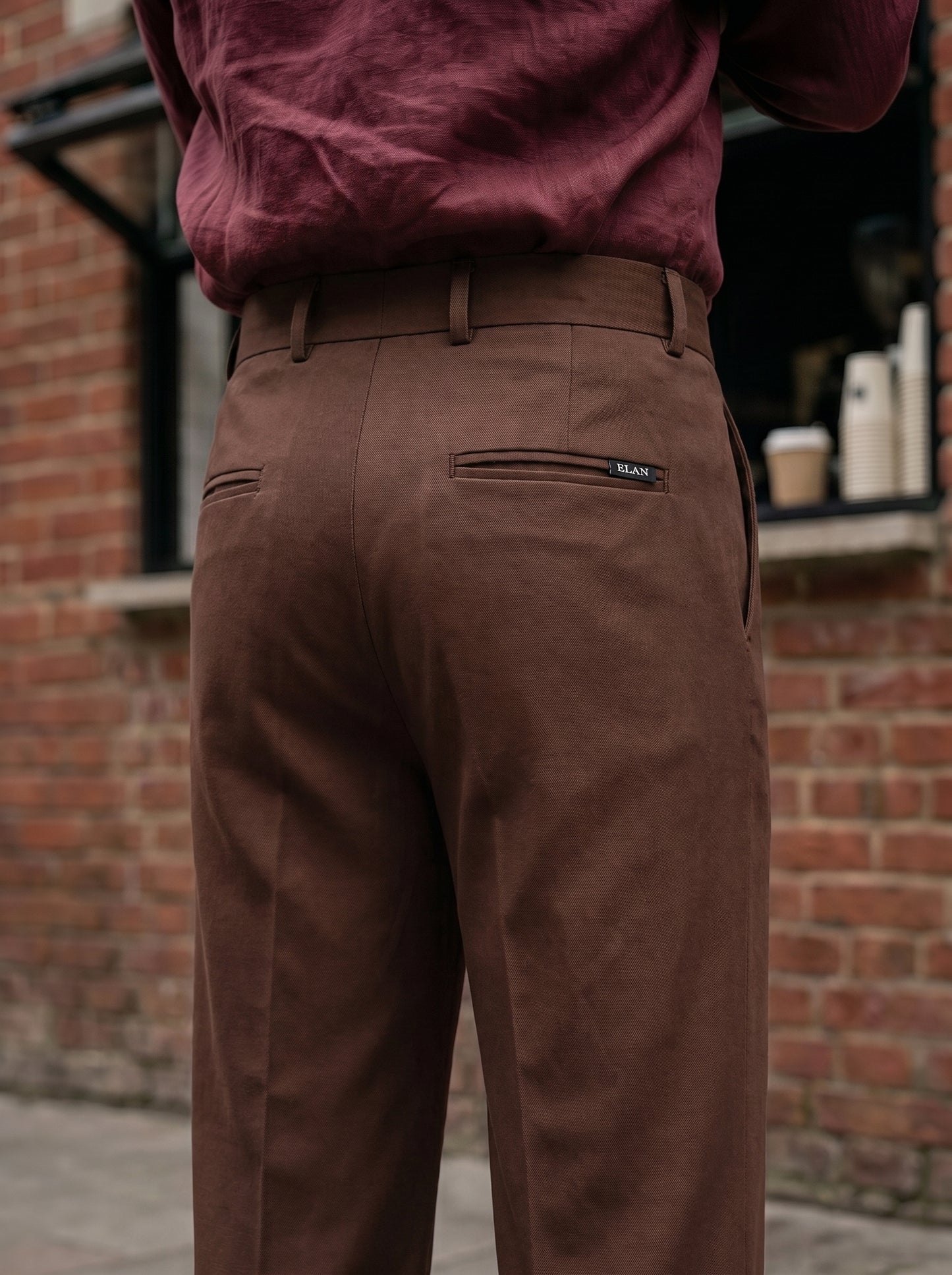 Chocolate Brown Korean Loose Fit Pants