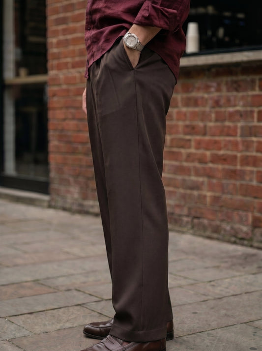 Dark Chocolate Korean Loose Fit Pants