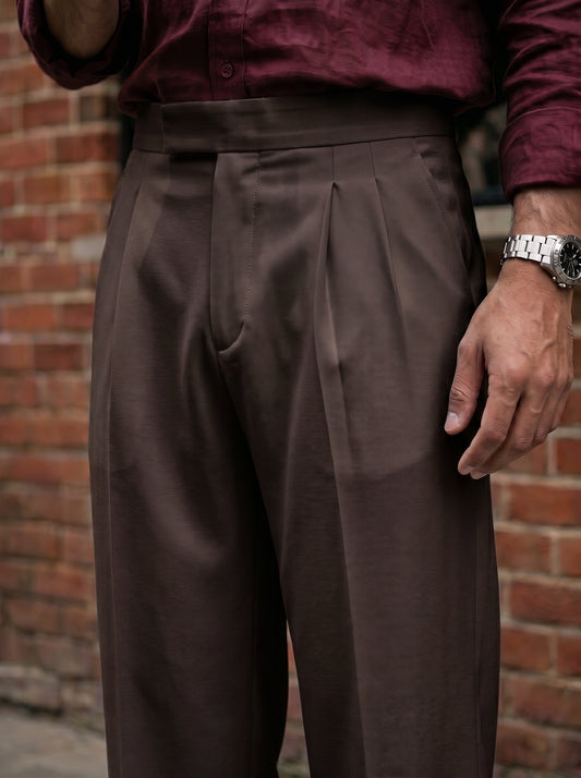 Dark Chocolate Korean Loose Fit Pants