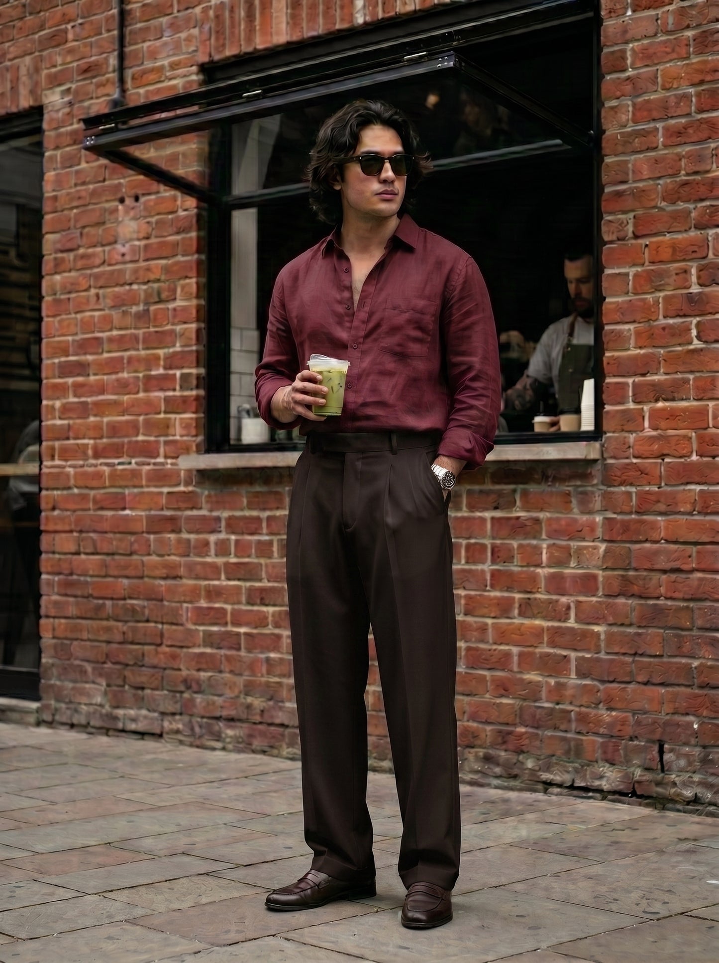 Dark Chocolate Korean Loose Fit Pants
