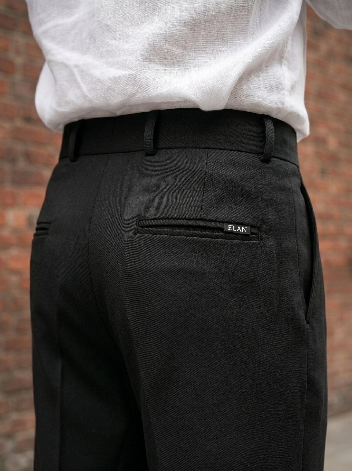 Black loose fit korean pants