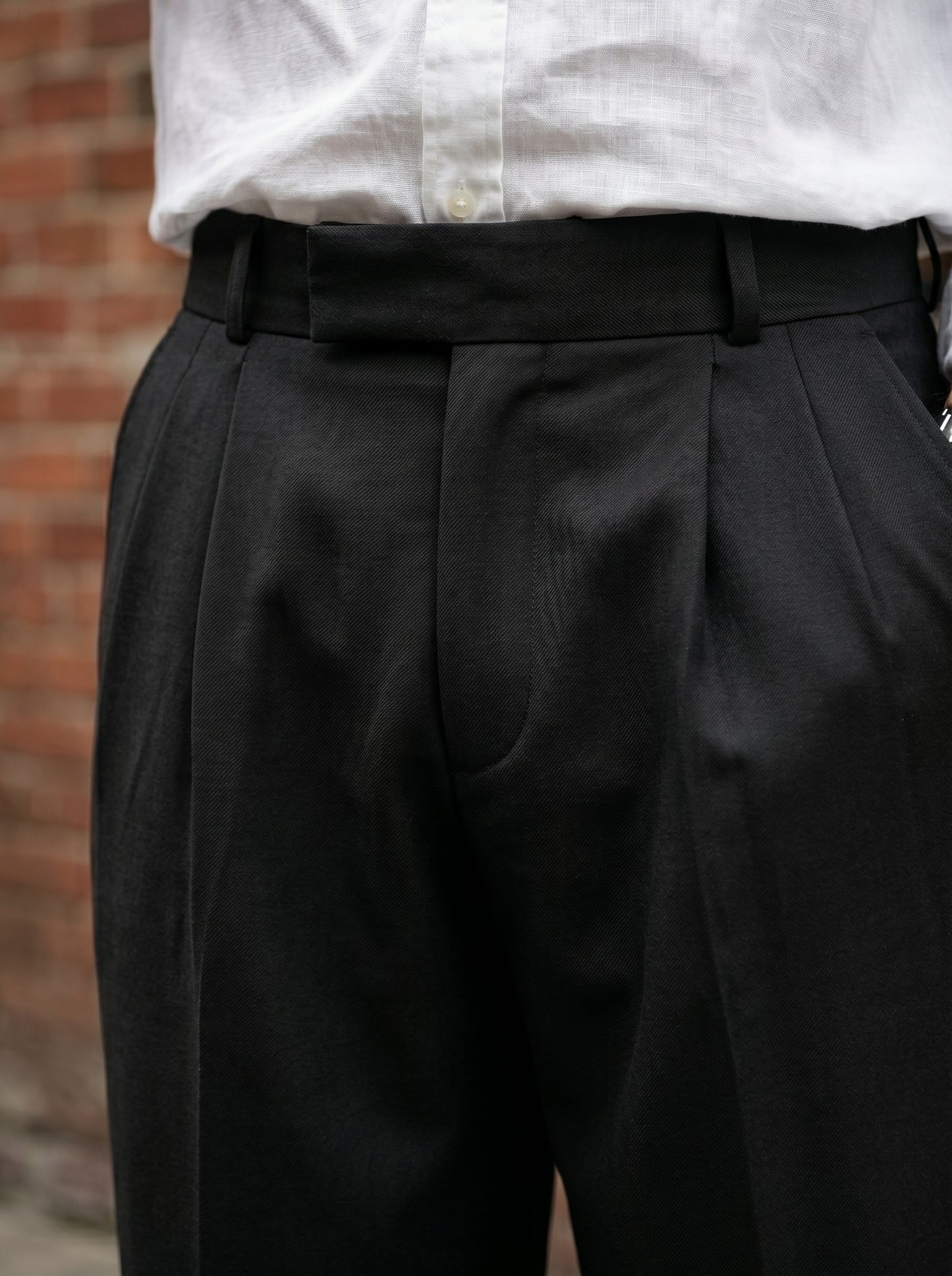 Black loose fit korean pants