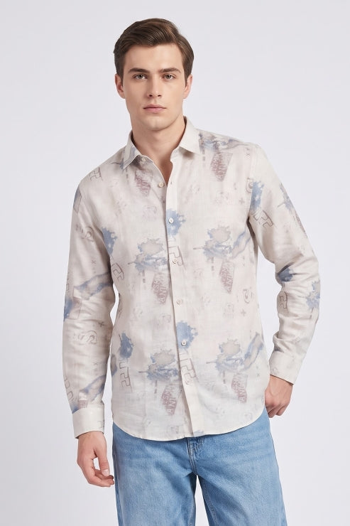 Abstract Printed Regular Fit Shirt