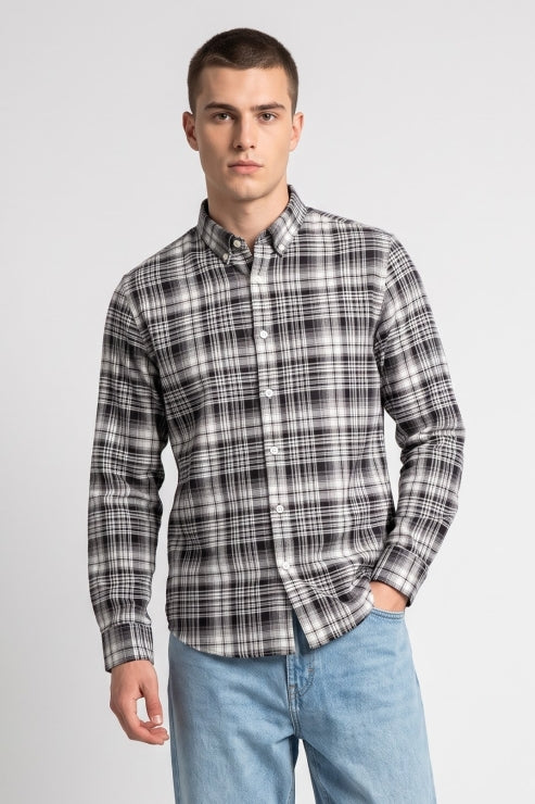 Black Shade Checks Regular Fit Shirt