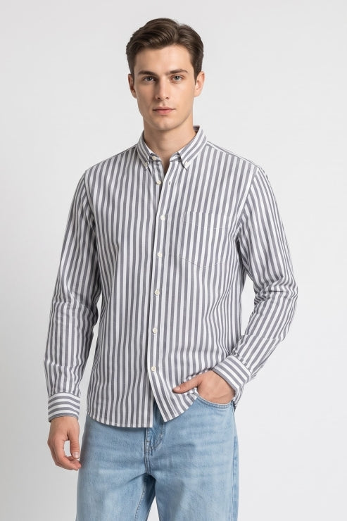 Black Stripe Regular Fit Shirt
