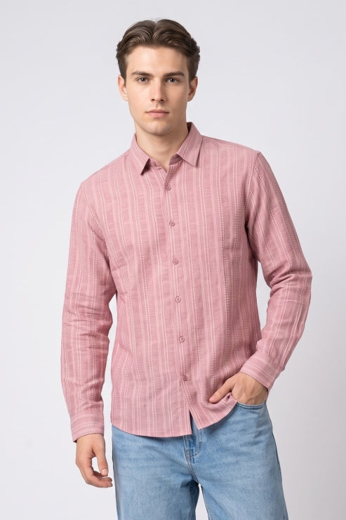 Pink Crush Stripe Regular Fit Shirt