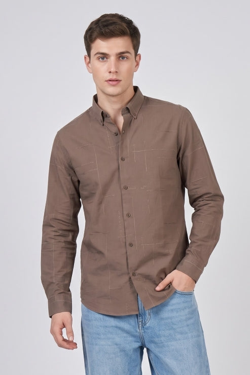 Abstract Print Regular Fit Shirt
