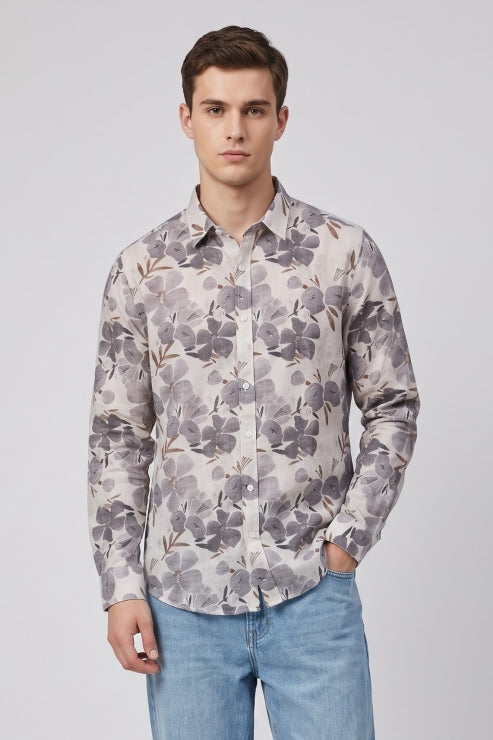 Floral Print Regular Fit Shirt