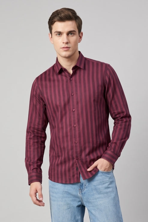 Red Stripe Regular Fit Shirt