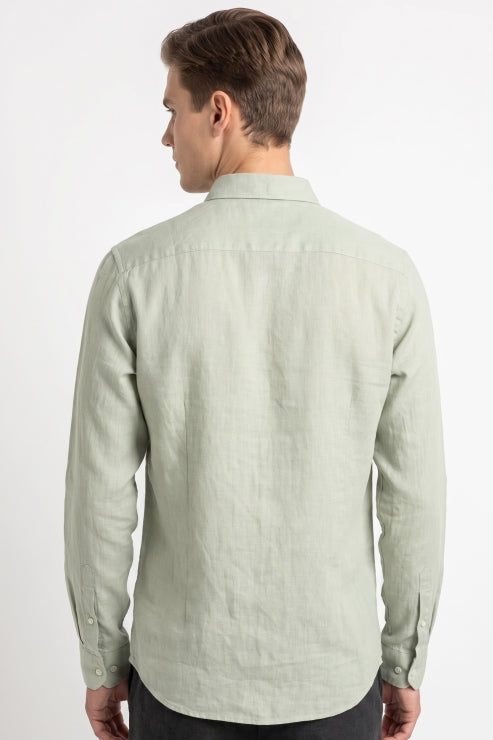 Sage Linen Regular Fit Shirt