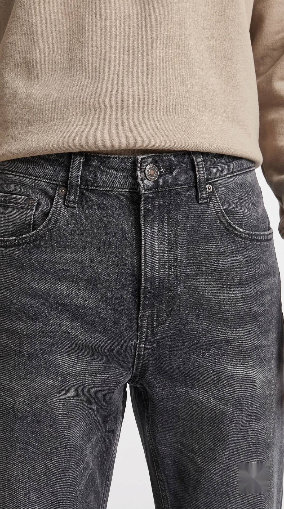 Black Faded Wash Mom Fit Jean