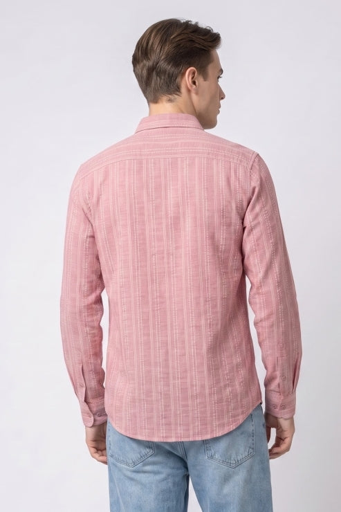 Pink Crush Stripe Regular Fit Shirt
