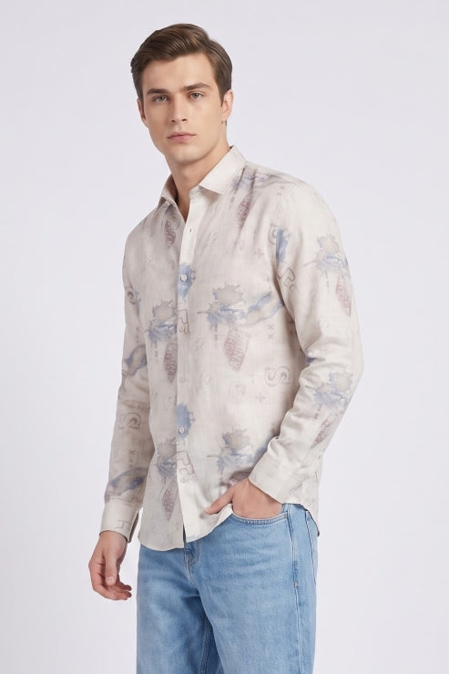 Abstract Printed Regular Fit Shirt
