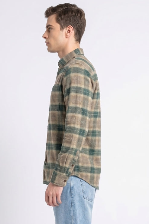 Heavy Cotton Checks Regular Fit Shirt