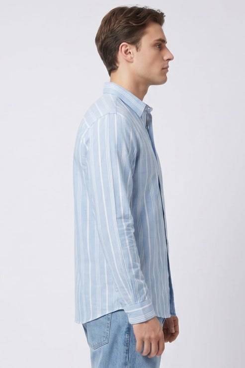 Blue Stripe Regular Fit Shirt