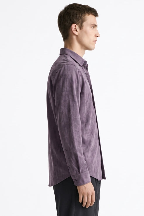 Purple Distressed Texture Shirt