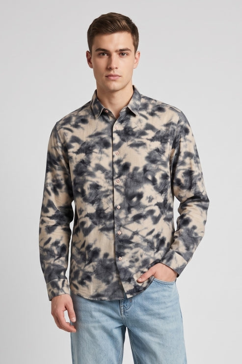 Abstract Print Regular Fit Shirt